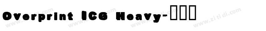 Overprint ICG Heavy字体转换
